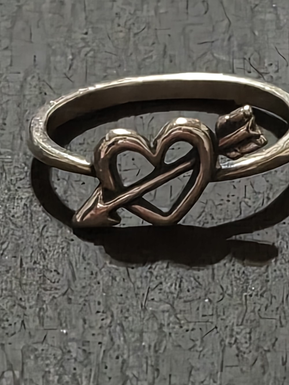 James Avery "Love's Arrow" heart Ring Size 6